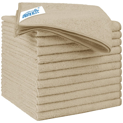 HOMEXCEL Black Microfiber Cleaning Cloth 12 Pack, 12.5 x 12.5 inch Microfiber Towels for Cars, Ultra Absorbent Car Washing Cloth, Lint Free Streak Free Cleaning Rags for Car, Kitchen, and Window