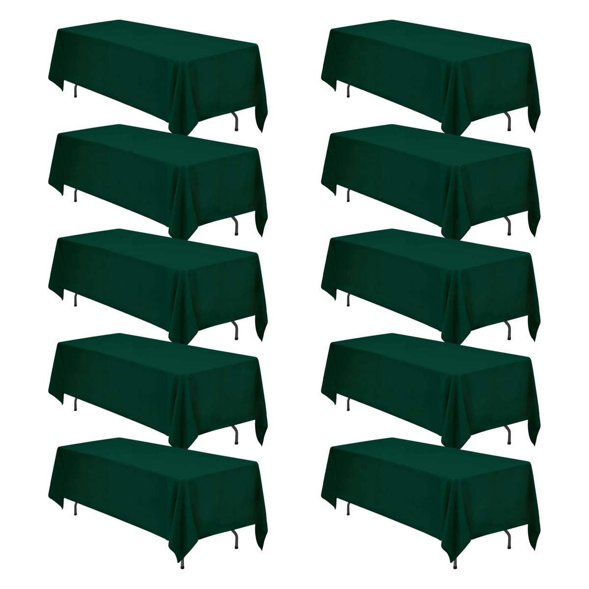 BRILLMAX 6 Pack White Tablecloths 60x126 Inch for 8ft Rectangle Tables