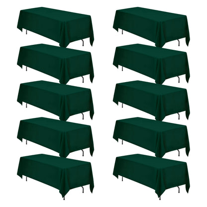 BRILLMAX 6 Pack White Tablecloths 60x126 Inch for 8ft Rectangle Tables