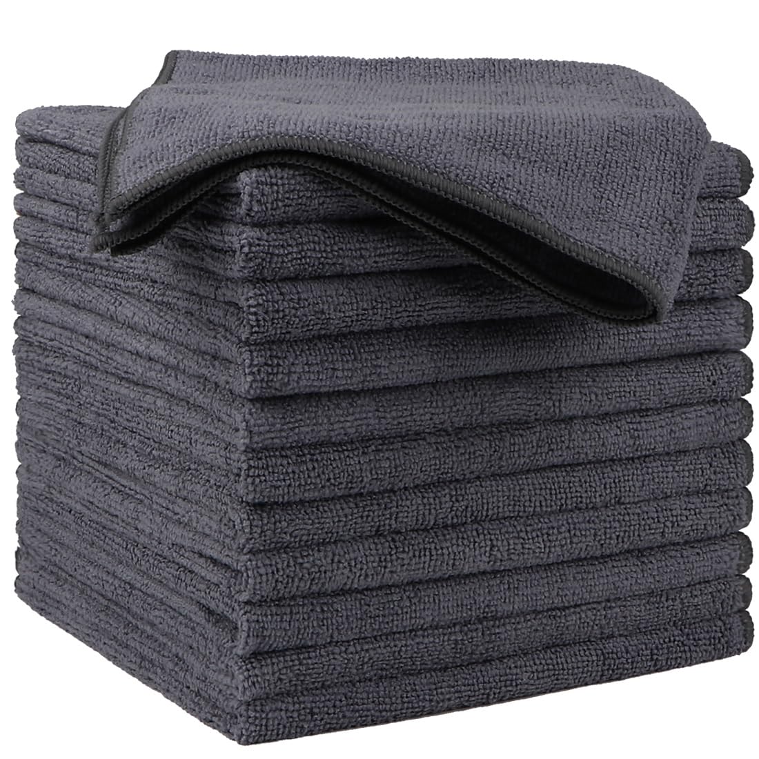 HOMEXCEL White Microfiber Cleaning Cloth 12 Pack, 12.5 x 12.5 inch Microfiber Towels for Cars, Ultra Absorbent Car Washing Cloth, Lint Free Streak Free Cleaning Rags for Car, Kitchen, and Window
