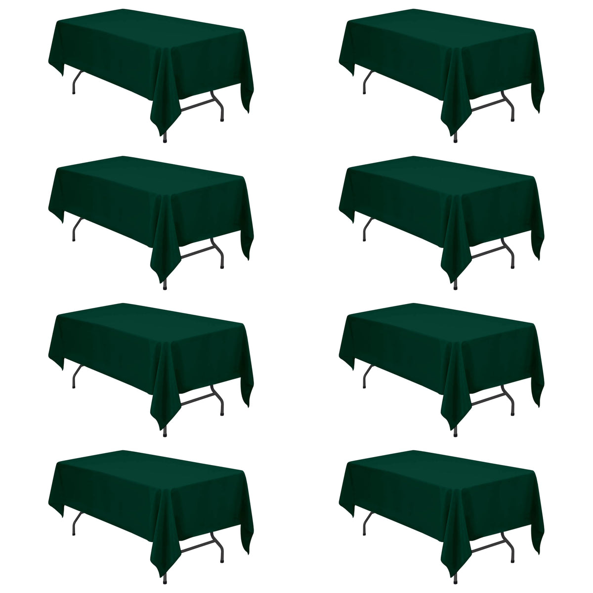 BRILLMAX 6 Pack White Tablecloths 60x126 Inch for 8ft Rectangle Tables