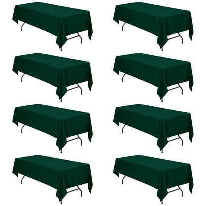 BRILLMAX 6 Pack White Tablecloths 60x126 Inch for 8ft Rectangle Tables