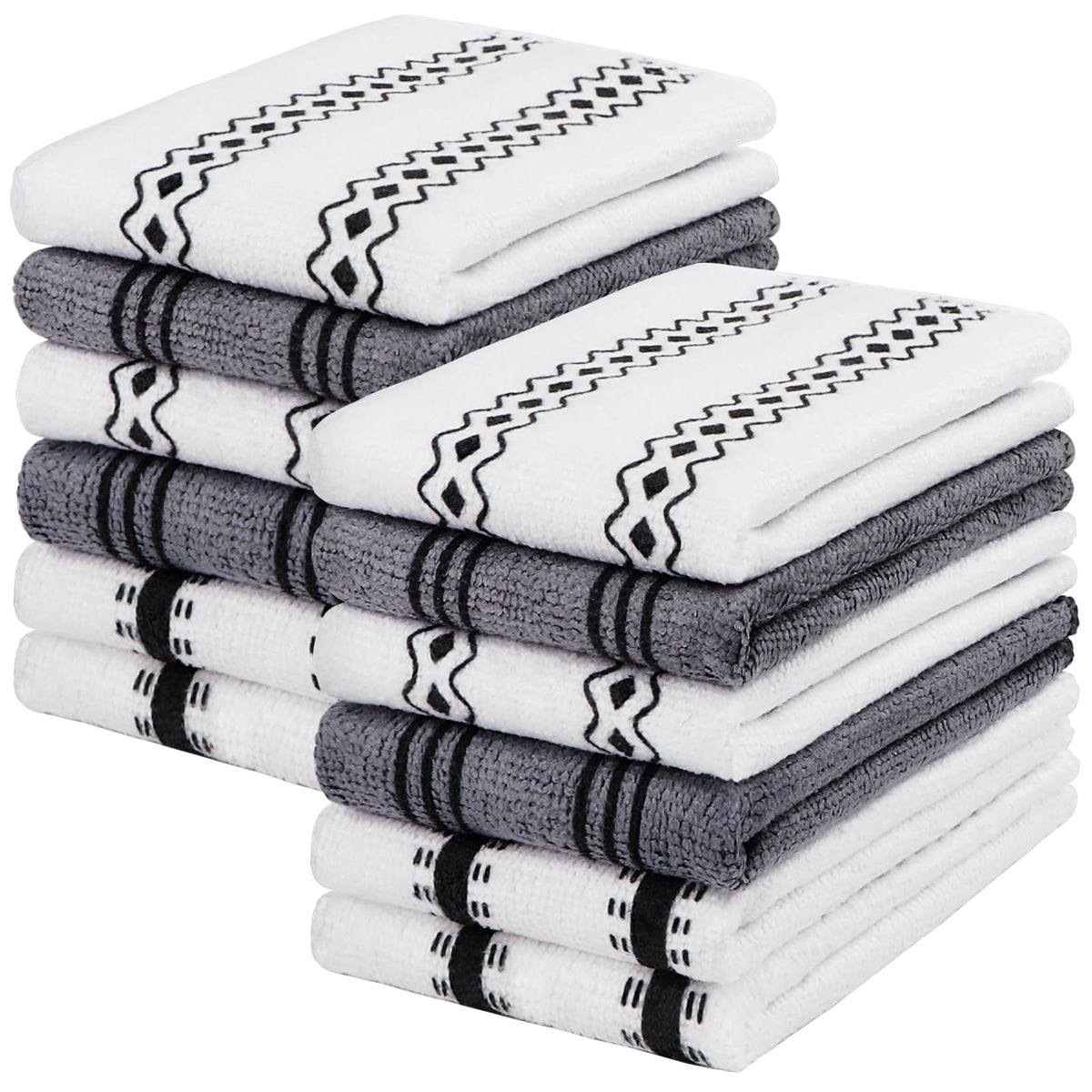 HOMEXCEL 8PK Microfiber Cleaning Cloth, Cleaning Rags for Home, 11.5x11.5in