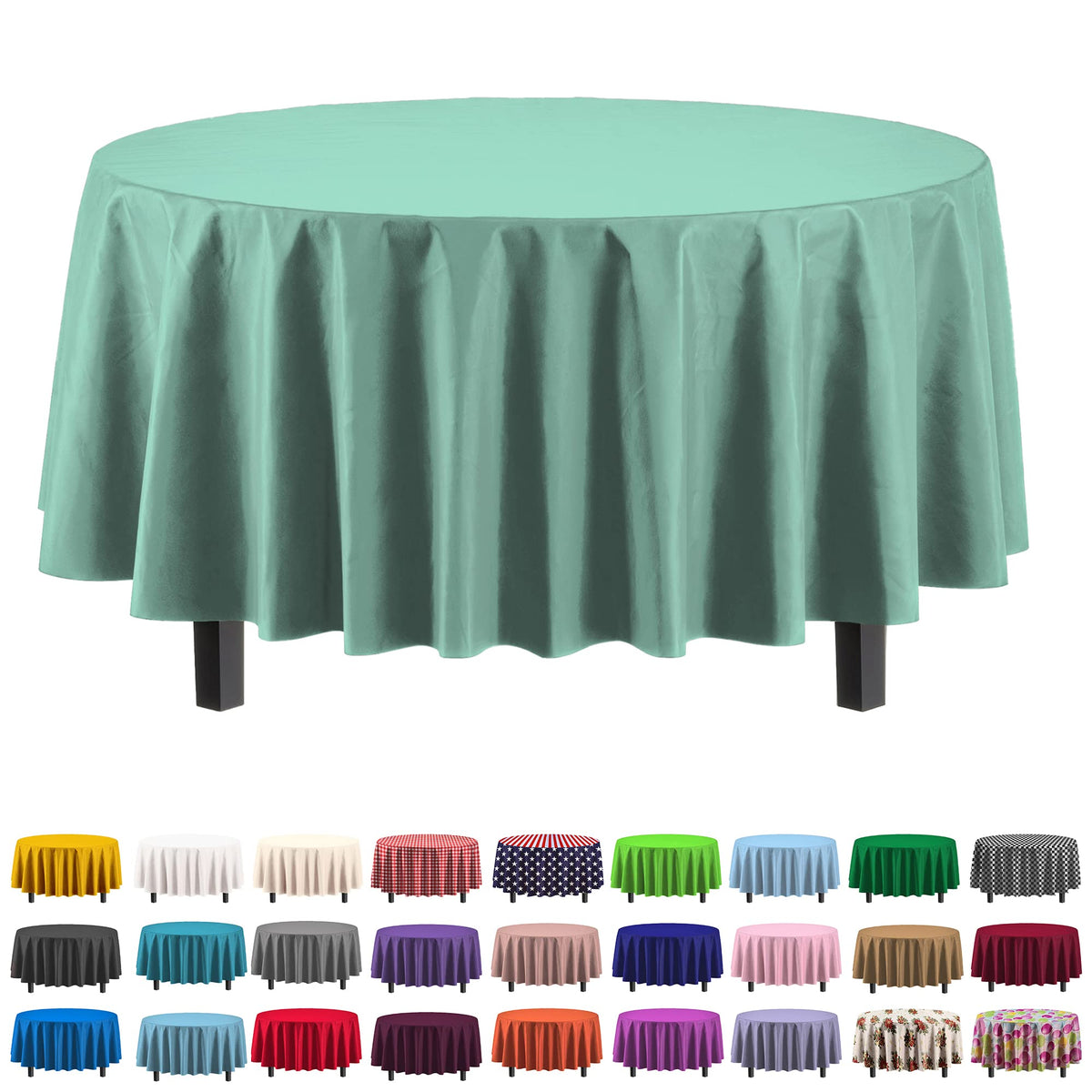 Exquisite Navy Plastic Table Cloth Disposable 6 Pack - 54 x 108 Inch Rectangle Tablecloth for 6 Foot Tables - Waterproof Table Cover for Party Wedding Birthday Graduation BBQ Catering