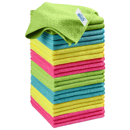 HOMEXCEL 8PK Microfiber Cleaning Cloth, Cleaning Rags for Home, 11.5x11.5in