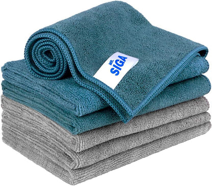MR.SIGA Microfiber Cleaning Cloths, All Purpose Cleaning Towels, Pack of 6
