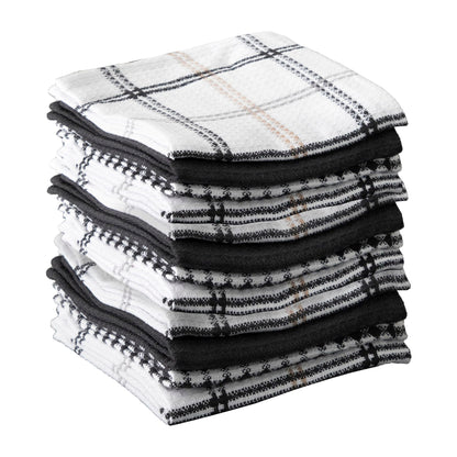 T-Fal Premium Waffle Dish Cloths: Highly Absorbent, Super Soft Long Lasting - 100% Cotton, 12"x13" Towel for Cleaning & Drying, (4-Pack), Sand