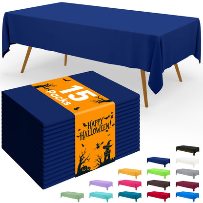 Smiry Plastic Disposable Waterproof Table Cloth - 54 x 108 Inch, 6 Packs
