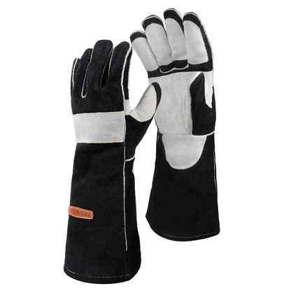 YESWELDER Leather Forge Welding Gloves Fire Heat Resistant 14 inch
