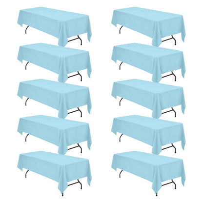 BRILLMAX 6 Pack White Tablecloths 60x126 Inch for 8ft Rectangle Tables