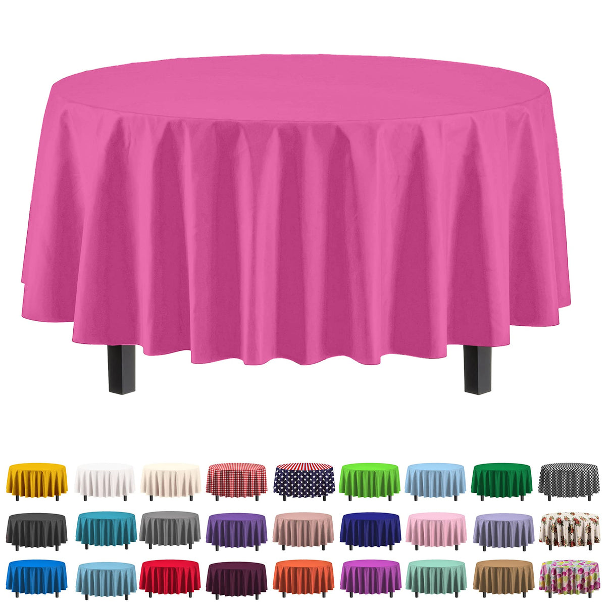 Exquisite Navy Plastic Table Cloth Disposable 6 Pack - 54 x 108 Inch Rectangle Tablecloth for 6 Foot Tables - Waterproof Table Cover for Party Wedding Birthday Graduation BBQ Catering