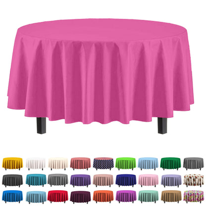 Exquisite Navy Plastic Table Cloth Disposable 6 Pack - 54 x 108 Inch Rectangle Tablecloth for 6 Foot Tables - Waterproof Table Cover for Party Wedding Birthday Graduation BBQ Catering