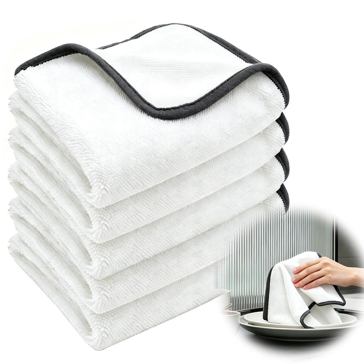 Shiny Cleaning Wipes, 3Pack Shiny Cloths Drying Towels,Shower Doors Drying Towels,16 * 16" Streak Free Glass Window Car Mirror Super Absorben Microfiber Cleaning Cloths
