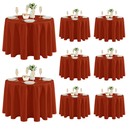 Fitable 6 Pack White Table Cloths 70x120 Inch for 6-8 Ft Rectangle Tables