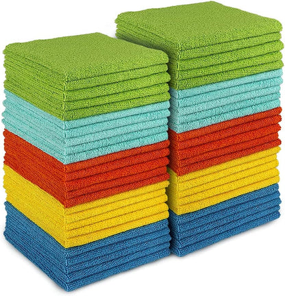 AIDEA Microfiber Cleaning Cloth-50PK, Microfiber Towels for Cars, 12"×12"
