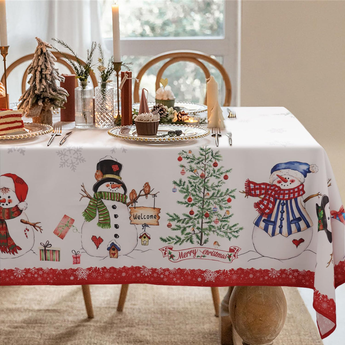 Bnejvif Halloween Tablecloth 60×84 Inch Rectangular,Spiderweb Pumpkin Washable Table Cover for Party Picnic Dinner Decor