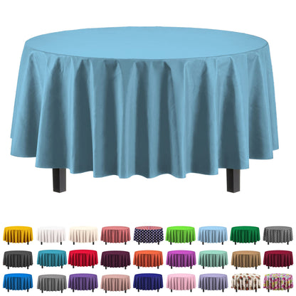 Exquisite Navy Plastic Table Cloth Disposable 6 Pack - 54 x 108 Inch Rectangle Tablecloth for 6 Foot Tables - Waterproof Table Cover for Party Wedding Birthday Graduation BBQ Catering