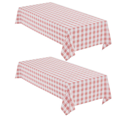 2 Pack Gingham Tablecloth Rectangle Checkered Tablecloth Washable