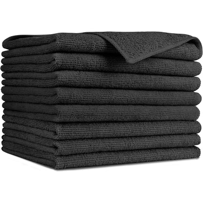 AIDEA Brown Microfiber Cleaning Cloth-12PK, Cleaning Rags 12"x12" Absorbent