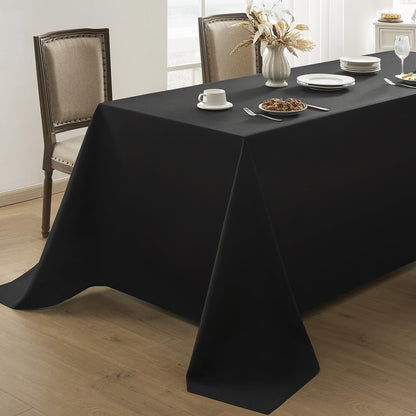 6 Pack Ivory Rectangle Tablecloths 60x120 Inch for 8ft Tables
