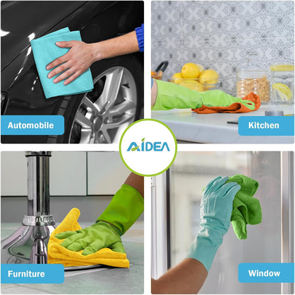 AIDEA Microfiber Cleaning Cloth-50PK, Microfiber Towels for Cars, 12"×12"