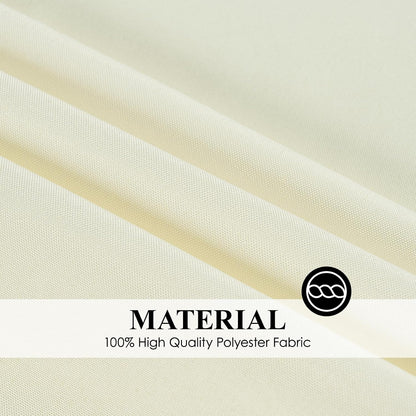 6 Pack Ivory Rectangle Tablecloths 60x120 Inch for 8ft Tables