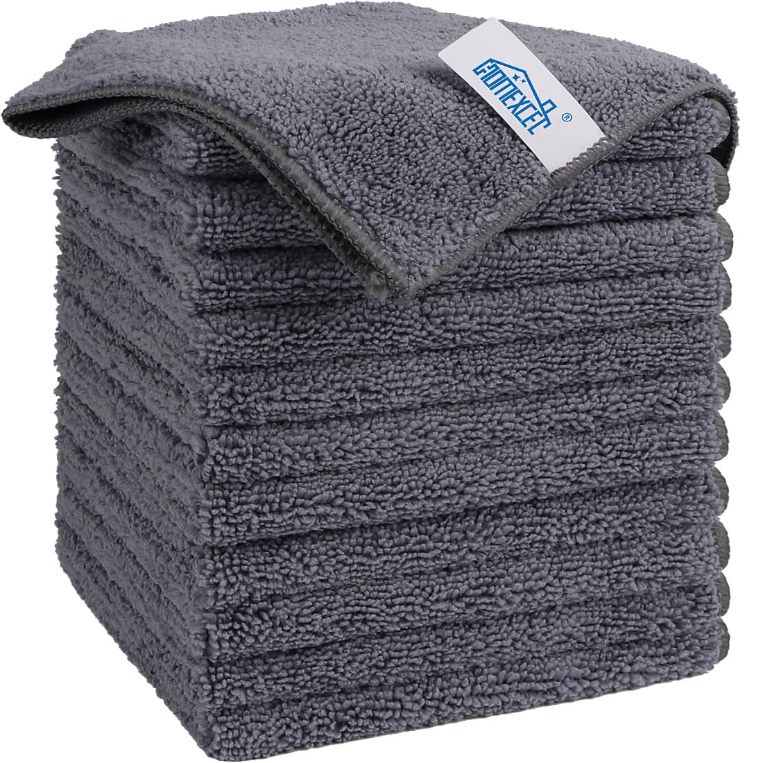 HOMEXCEL 8PK Microfiber Cleaning Cloth, Cleaning Rags for Home, 11.5x11.5in
