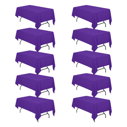 BRILLMAX 6 Pack White Tablecloths 60x126 Inch for 8ft Rectangle Tables