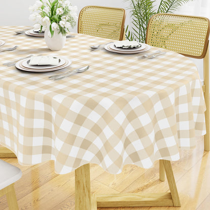 Smiry Fall Tablecloth, Flannel Backed Vinyl Table Cloth, 60"x84"
