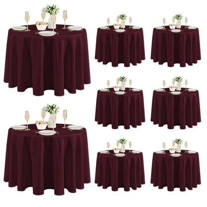 Fitable 6 Pack White Table Cloths 70x120 Inch for 6-8 Ft Rectangle Tables