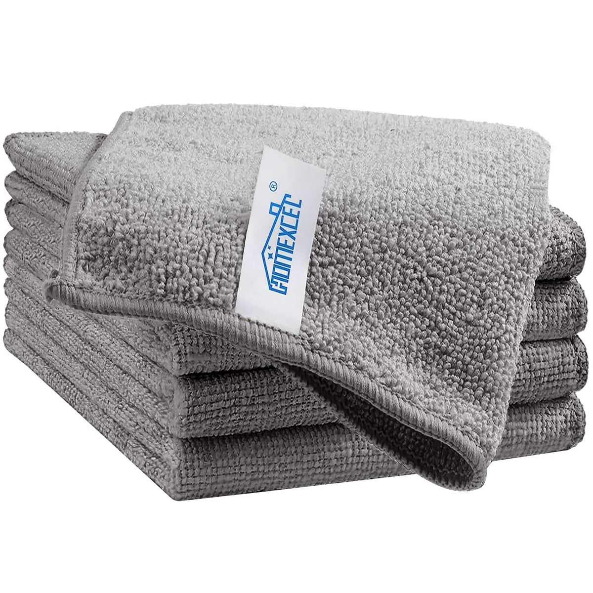 HOMEXCEL 8PK Microfiber Cleaning Cloth, Cleaning Rags for Home, 11.5x11.5in