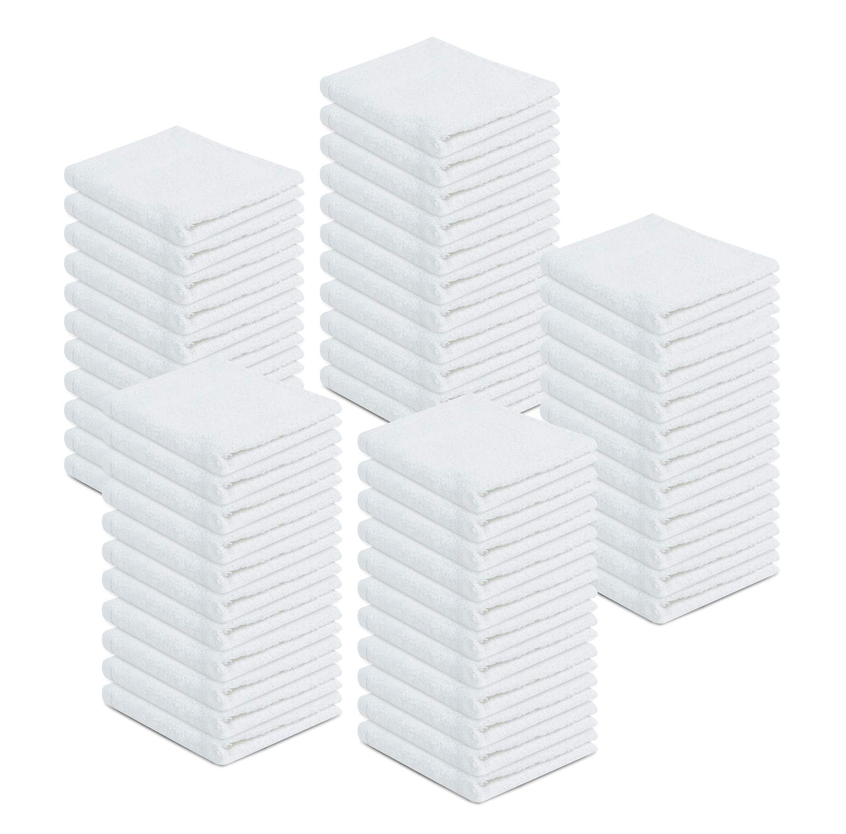 100% Cotton Terry Towels Cleaning Cloths Pack of 50 (12x12 Inches) White Cotton Terry Cloth Bar Rags White Bar Towels, Multipurpose High Absorbent Terry Towels for Cleaning Auto Detailing or Painters