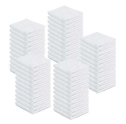 100% Cotton Terry Towels Cleaning Cloths Pack of 50 (12x12 Inches) White Cotton Terry Cloth Bar Rags White Bar Towels, Multipurpose High Absorbent Terry Towels for Cleaning Auto Detailing or Painters