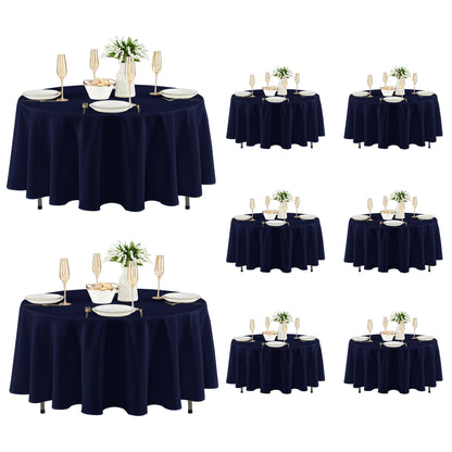 Fitable 6 Pack White Table Cloths 70x120 Inch for 6-8 Ft Rectangle Tables