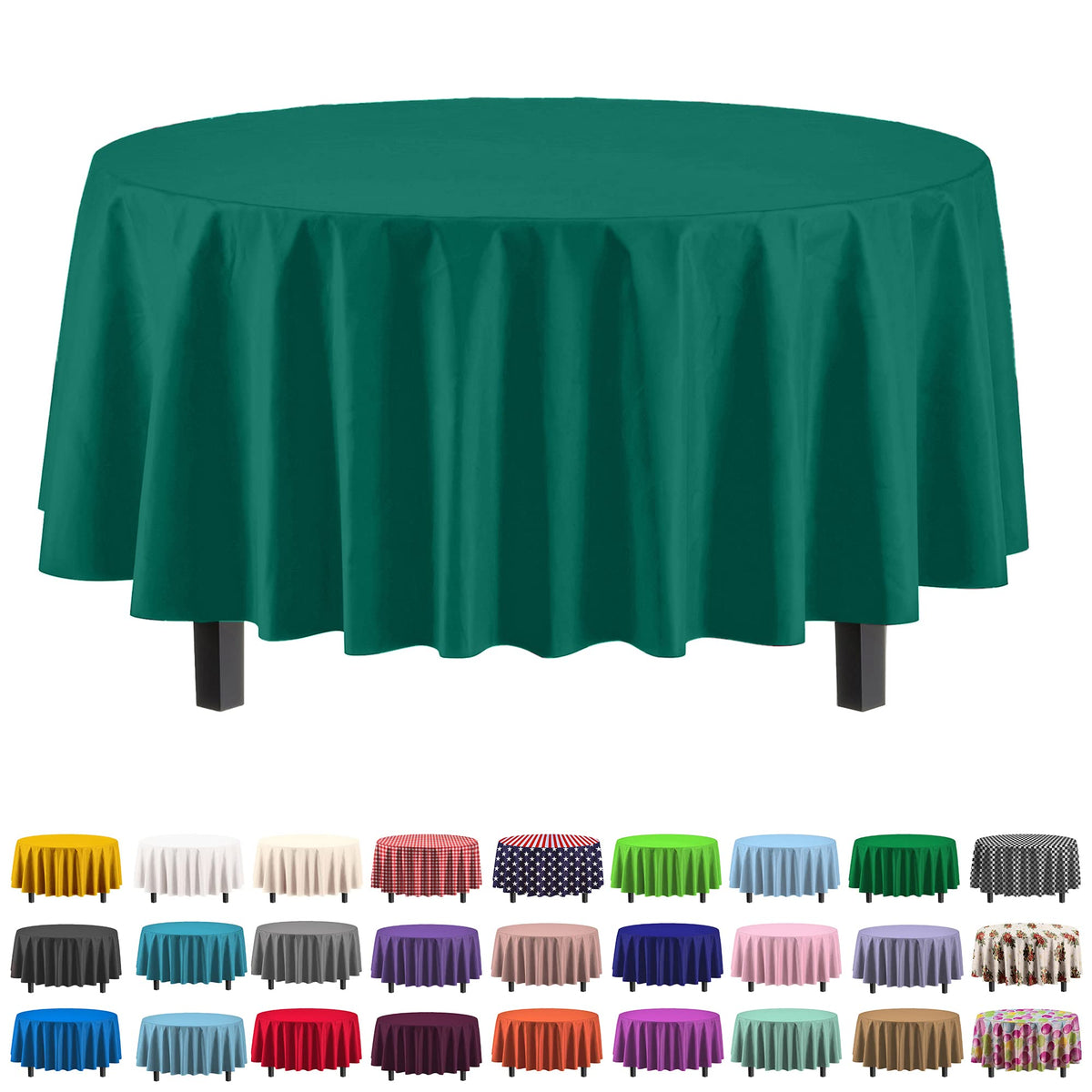 Exquisite Navy Plastic Table Cloth Disposable 6 Pack - 54 x 108 Inch Rectangle Tablecloth for 6 Foot Tables - Waterproof Table Cover for Party Wedding Birthday Graduation BBQ Catering