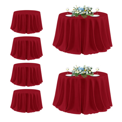 sancua 2 Pack White Table Cloth 60x102 Inch for 6 Feet Rectangle Tables