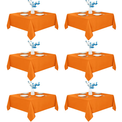 Fitable 6 Pack White Table Cloths 70x120 Inch for 6-8 Ft Rectangle Tables