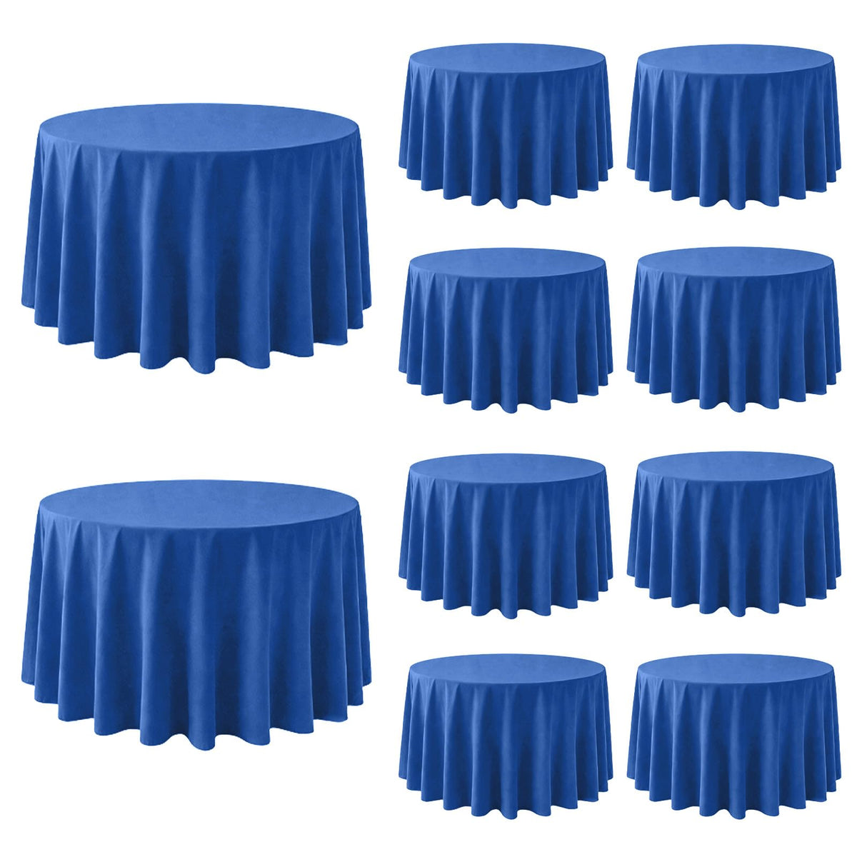 10 Pack Black Tablecloths 60 x 102 Inch for 6 Foot Rectangle Tables
