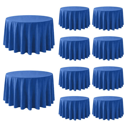 10 Pack Black Tablecloths 60 x 102 Inch for 6 Foot Rectangle Tables