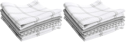 T-Fal Premium Waffle Dish Cloths: Highly Absorbent, Super Soft Long Lasting - 100% Cotton, 12"x13" Towel for Cleaning & Drying, (4-Pack), Sand