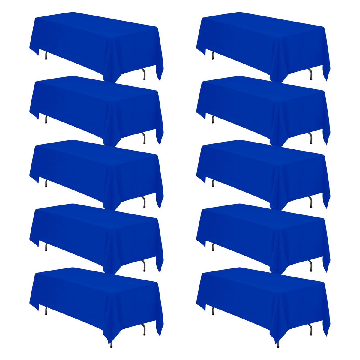 BRILLMAX 6 Pack White Tablecloths 60x126 Inch for 8ft Rectangle Tables