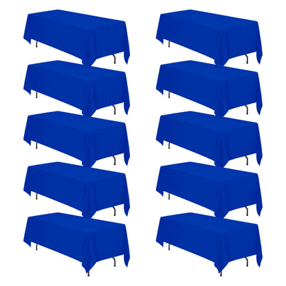 BRILLMAX 6 Pack White Tablecloths 60x126 Inch for 8ft Rectangle Tables