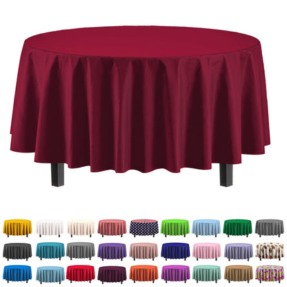 Exquisite Navy Plastic Table Cloth Disposable 6 Pack - 54 x 108 Inch Rectangle Tablecloth for 6 Foot Tables - Waterproof Table Cover for Party Wedding Birthday Graduation BBQ Catering