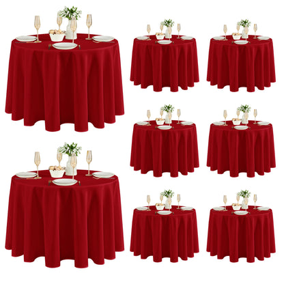 Fitable 6 Pack White Table Cloths 70x120 Inch for 6-8 Ft Rectangle Tables