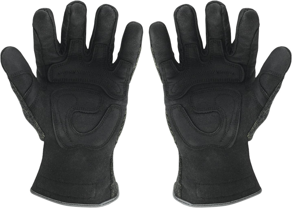 Ironclad HEATWORX REINFORCED; Heat and Cut Resistant Gloves, Palm Heat Protection Rated up to 450°F, (1 Pair), Black