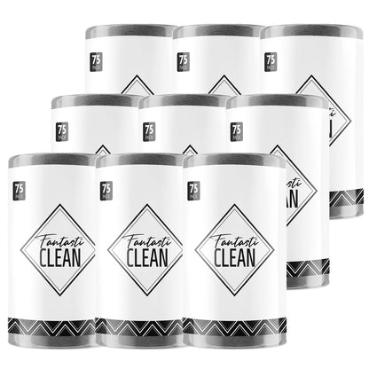 Fantasticlean Microfiber Cleaning Cloth Roll -75 Pack, 12" x 12" (Pink)