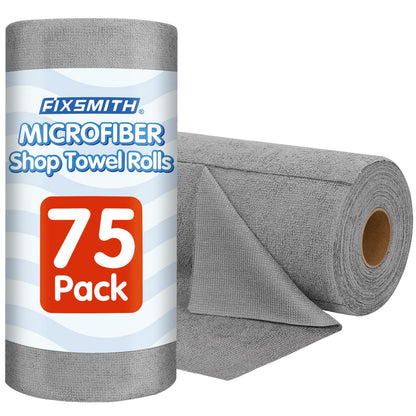 FIXSMITH Microfiber Cleaning Cloth, 100 Pack Shop Towels, Micro Fiber Cloth for Cleaning Car, All-Purpose Absorbent Cleaning Rags for Housekeeping, Dust Cloth for Office, Car Wash Towels, 12inx12in
