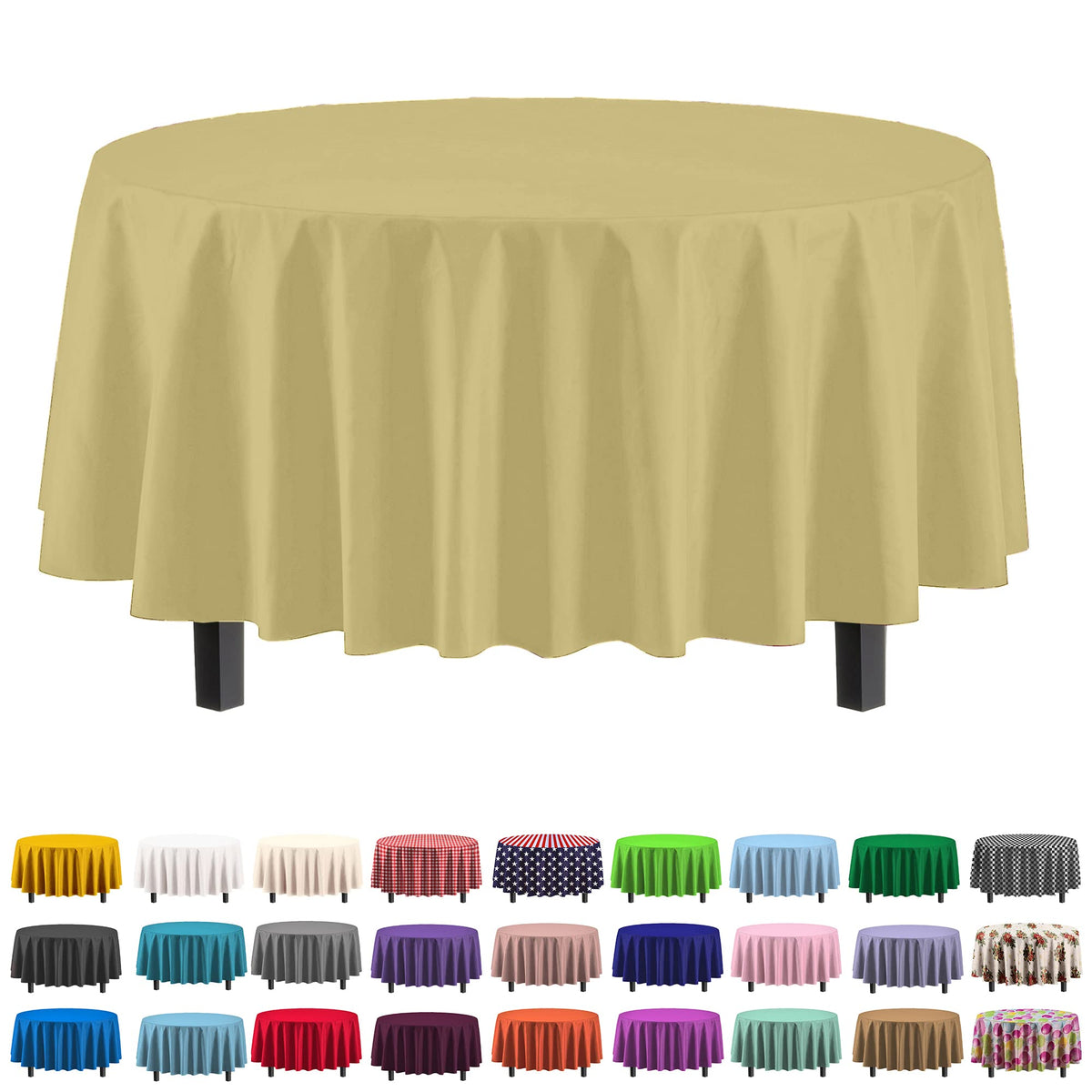 Exquisite Navy Plastic Table Cloth Disposable 6 Pack - 54 x 108 Inch Rectangle Tablecloth for 6 Foot Tables - Waterproof Table Cover for Party Wedding Birthday Graduation BBQ Catering