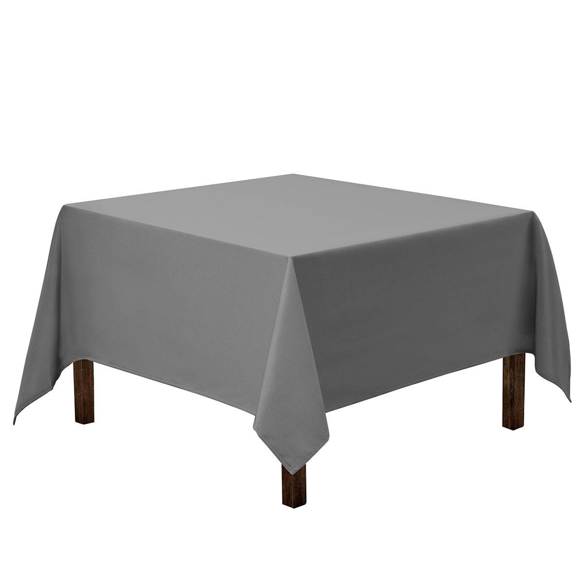 Gee Di Moda Square Tablecloth - 70 x 70 Inch Black Table Cloth for Medium Square or Round Tables - Heavy Duty Washable Fabric - for Buffet Table, Holiday Party, Dinner, Wedding & Baby Shower