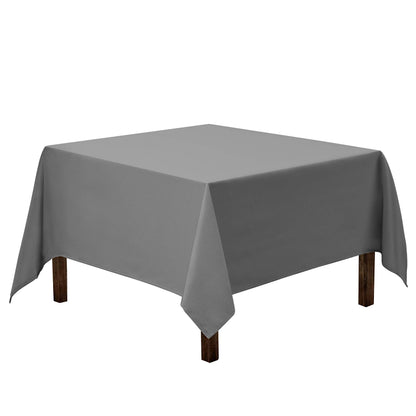 Gee Di Moda Square Tablecloth - 70 x 70 Inch Black Table Cloth for Medium Square or Round Tables - Heavy Duty Washable Fabric - for Buffet Table, Holiday Party, Dinner, Wedding & Baby Shower